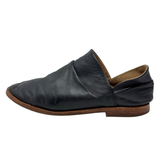 Beek Puffin Bootie Blue Saddle Leather Flats Womens Shoes Slip On Comfort Size 7 - Picture 4 of 10